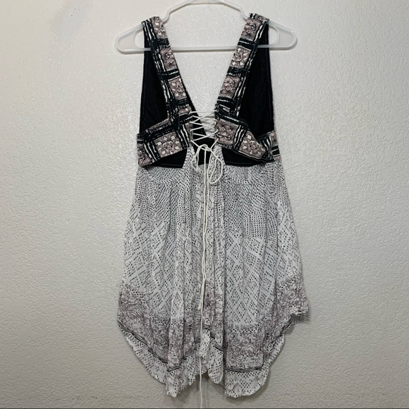 Free People Heat Wave ivory combo tunic size small - Picture 10 of 10